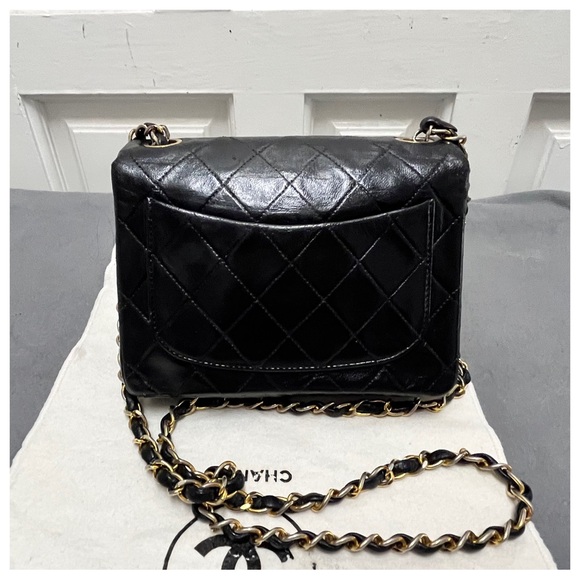 Authentic Vintage Chanel Lambskin Leather Mini Women Handbag - Picture 3 of 15